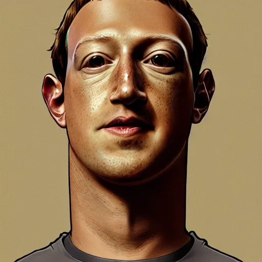 Image similar to Professional illustration of Mark Zuckerberg as a lizard, high resolution, trending on artstation