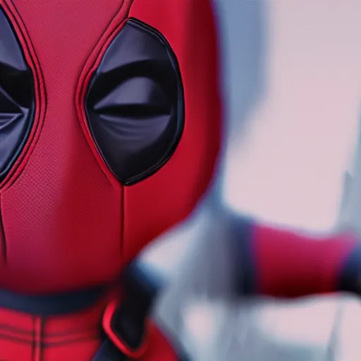 Image similar to a 8 0 megapixel portrait of baby deadpool, # cinematic, rendered in octane 8 k subsurface scattering, hdr