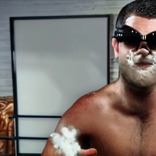Prompt: Tony Khan from AEW all elite wresting doing cocaine in the style of grand theft auto 4 GTA 4