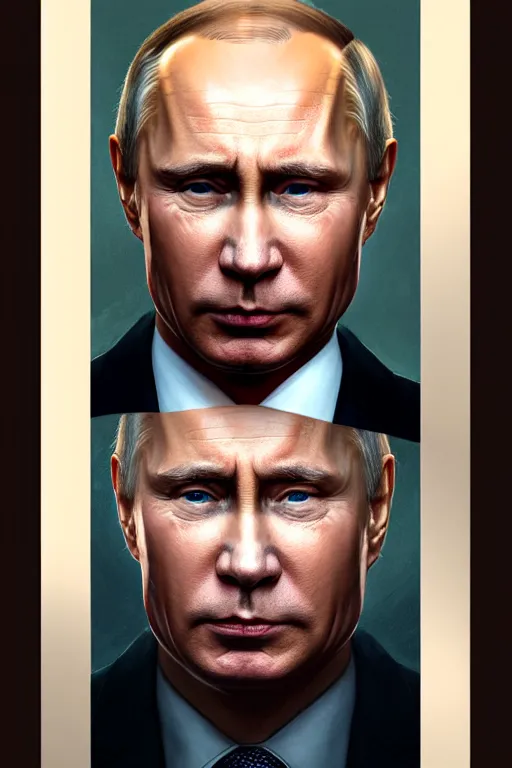 Prompt: Portrait of Putin with half of a Biden\'s face, D&D, face, fantasy, intricate, elegant, highly detailed, digital painting, artstation, concept art, smooth, sharp focus, illustration, art by artgerm and greg rutkowski and alphonse mucha