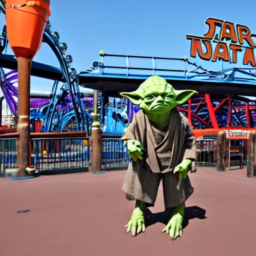 Image similar to Yoda at Blackpool pleasure beach