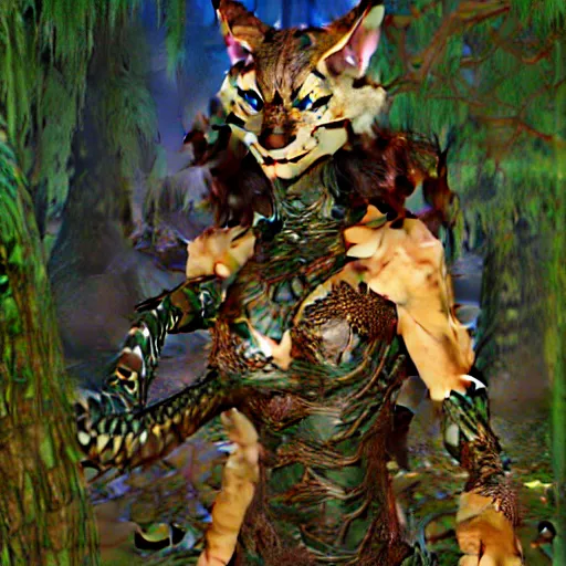 Image similar to a portrait of a female snake wearing ornate plastic armor at night in a dark forest. zootopia fursona furaffinity furry art detailed face painting by roger dean and gaston bussiere craig mullins jc leyendecker gustav klimt artgerm greg rutkowski furry