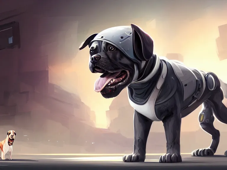 Prompt: cyborg dog, furry art, furaffinity, extremely detailed, digital painting, artstation, concept art, smooth, sharp focus, illustration, trending