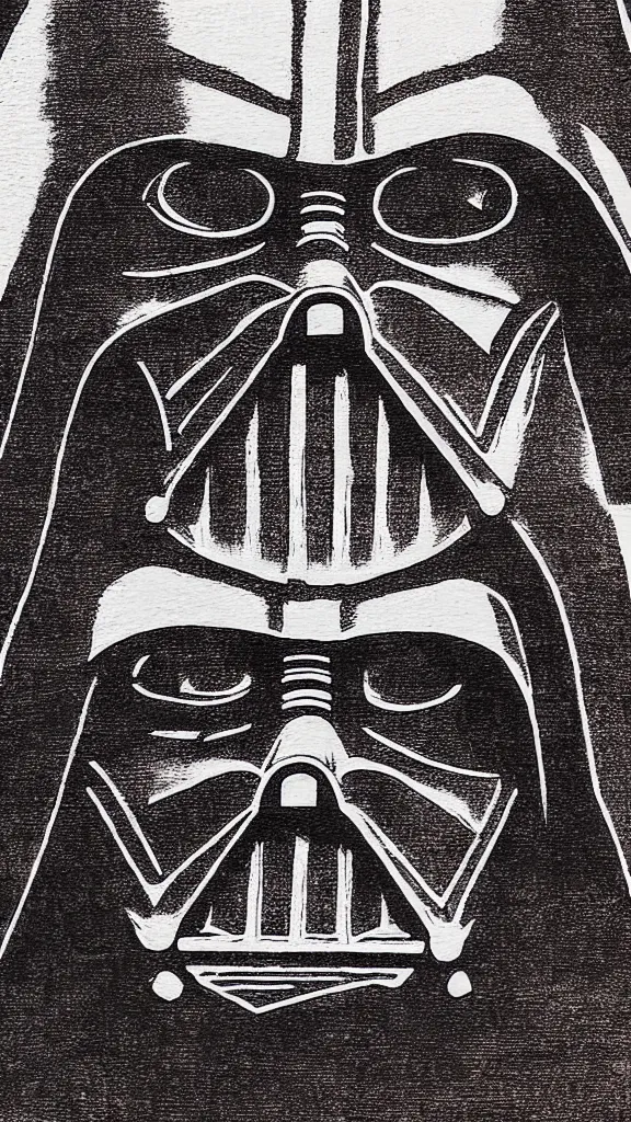 Prompt: a portrait of darth vader in the style of a wood burned etching. color harmony, 8 k detail, gallery quality, hd wallpaper, premium prints available, hyper - detailed, intricate design.