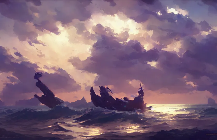 Image similar to greg manchess concept art of the sky fish dimension, key visual, ambient lighting, highly detailed, digital painting, artstation, concept art, sharp focus, by makoto shinkai and akihiko yoshida and hidari and wlop and greg rutkowski