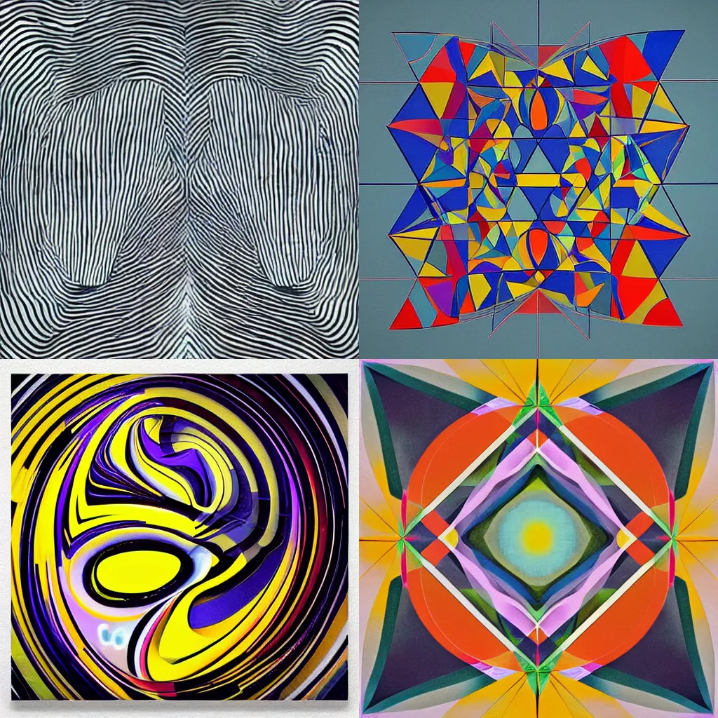 Prompt: stunning abstract geometric art