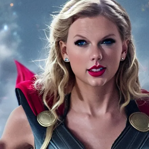 Image similar to Taylor swift as Thor