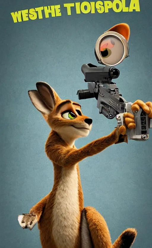 Prompt: “kangaroo in the style of the movie zootopia holding a laser gun and pointing it at the the camera”