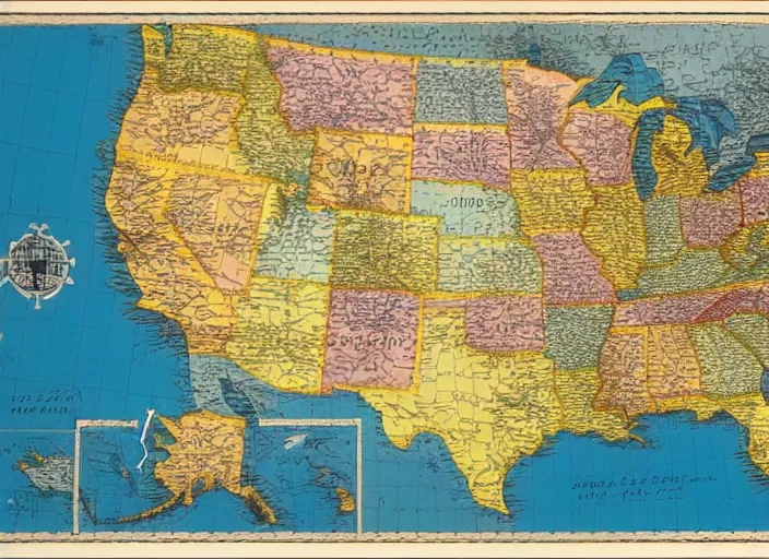 Prompt: map of the united states