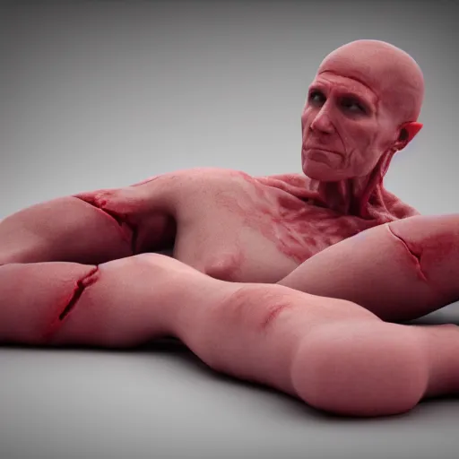 Image similar to flesh tetris, hyper realism, 3d model, octane render, high quality, 4k