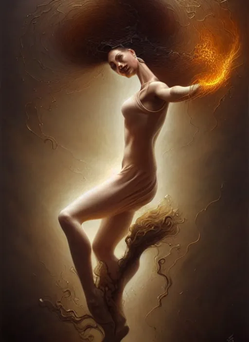 Image similar to dancing woman exploding to sponce, spores, pollum, aesthetic, fine art, intricate, elegant, highly detailed, realistic hair, centered, digital painting, art station, conceptual art, soft, sharp focus, illustration, artwork, artgerm, tomasz alen kopera, peter mohrbacher, donato giancola, wlop, boris vallejo