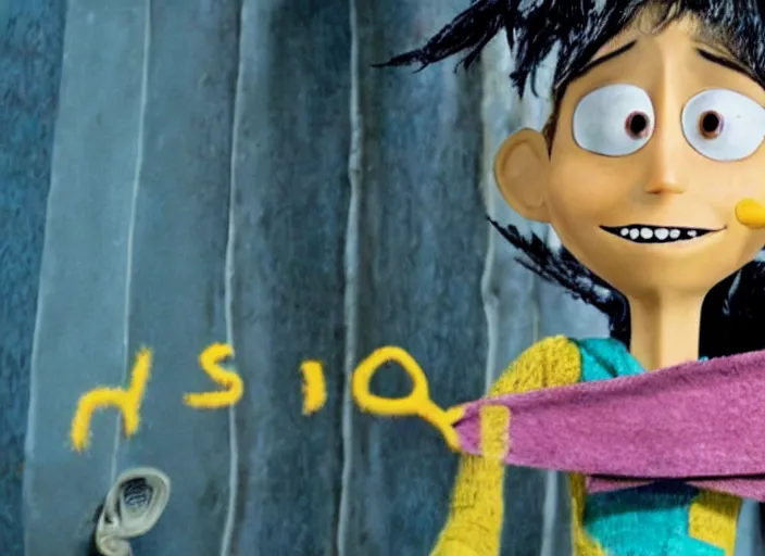 Image similar to a very high resolution image from a new movie. stop motion. coraline. directed by wes anderson