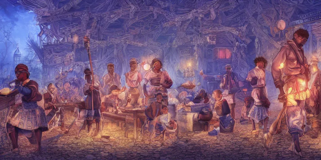 Prompt: instead of honoring this sacred obligation, america has given the negro people a bad check, a check which has come back marked insufficient funds. ultrafine highly detailed colorful illustration, intricate linework, sharp focus, octopath traveler, final fantasy, unreal engine highly rendered, global illumination, radiant light, intricate environment