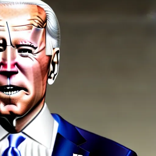 Prompt: joe biden with glowing white eyes