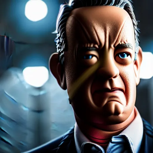 Prompt: a still of tom hanks in the avengers movie, 4 k, studio lighting, marvel cinematic, bokeh