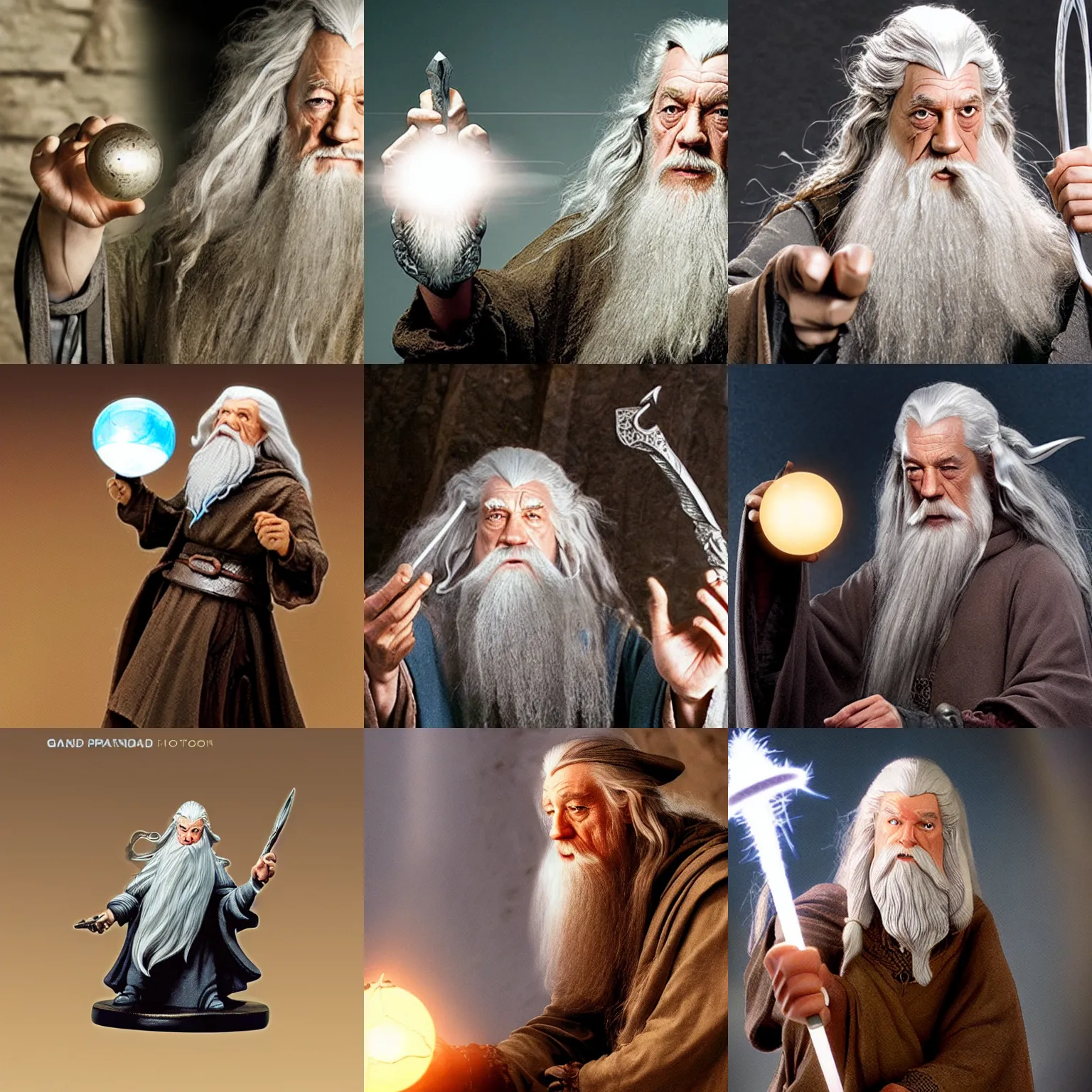 Prompt: gandalf holding a palantir