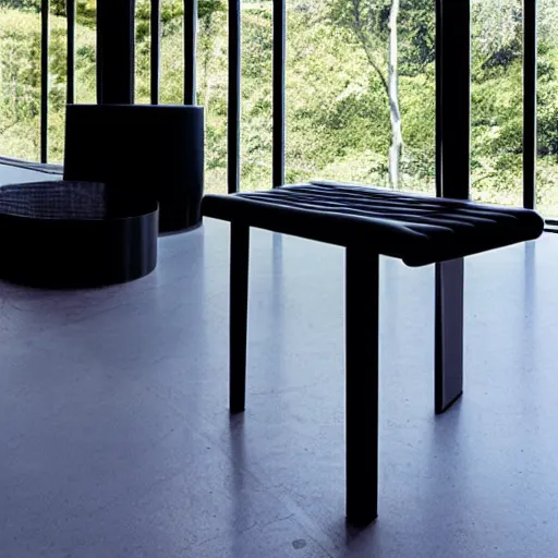 Prompt: the refractiom stool by tadao ando