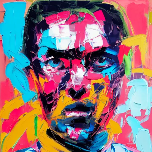 Image similar to portrait of ninja warrior by francoise nielly