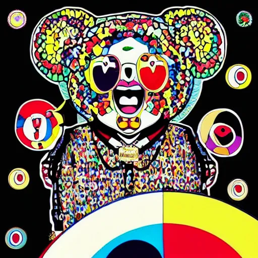 Image similar to kanye west graduation album cover designed by takashi murakami