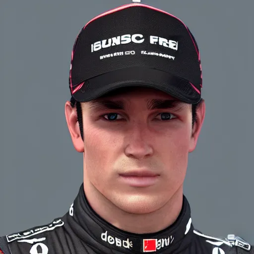 Image similar to a realistic detailed photo of a handsome guy who is an f 1 driver