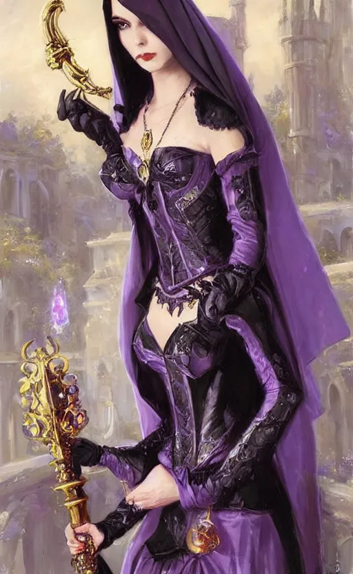 Image similar to Alchemy Imperial Princess knight gothic girl. By Konstantin Razumov, highly detailded