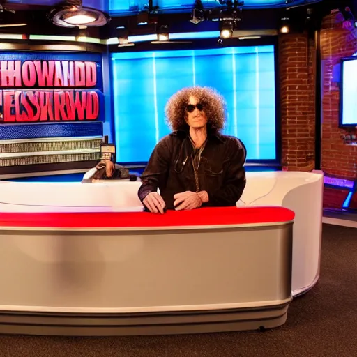 Prompt: Howard Stern show studio