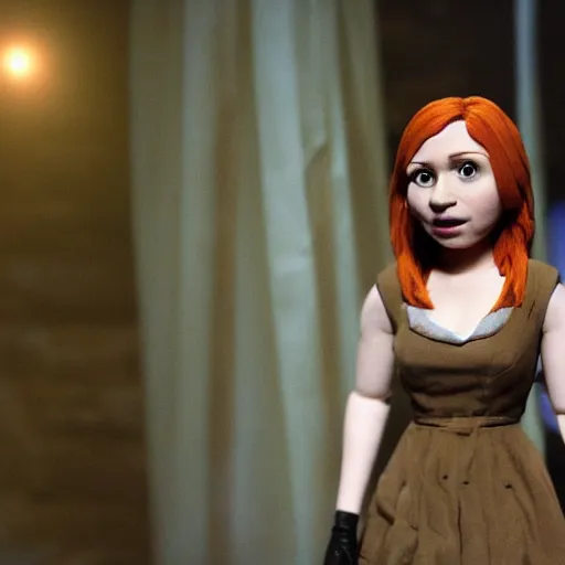 Prompt: karen gillian claymation