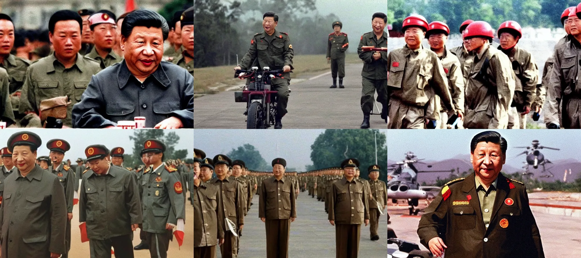 Prompt: xi jinping in full metal jacket 1 9 8 7