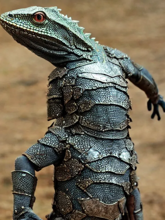 Prompt: A Set Of Armor That Looks Like A Lizard