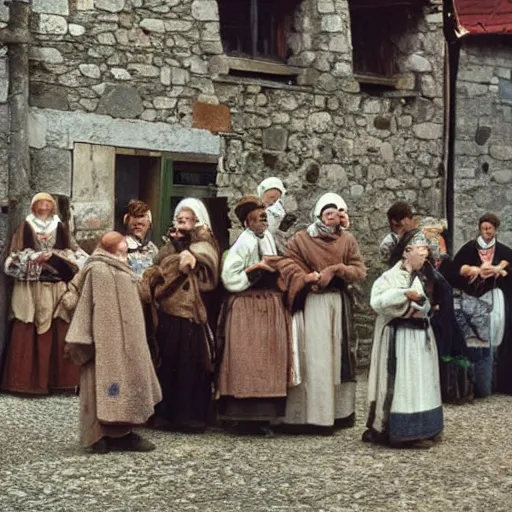 Image similar to photo of breton people, color, contemporary