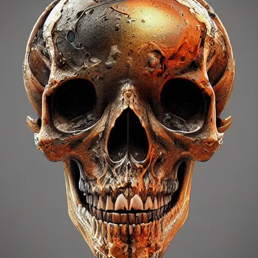 Image similar to portrait_of_a_melting_skull._intricate_abstract._intricate_artwork._by_Tooth_Wu_wlop_beeple_dan_mumford._octane_render_trending_on_artstat