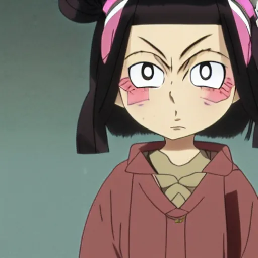 Image similar to nezuko is angry