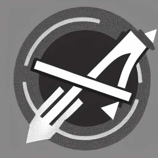 Image similar to a reset arrow icon, modern, pictorial mark, iconic logo symbol on white background
