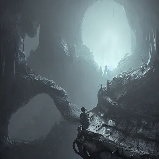 Image similar to the abyss, dynamic lighting, photorealistic dark fantasy concept art, trending on artstation, stunning visuals, creative, cinematic, ultra detailed