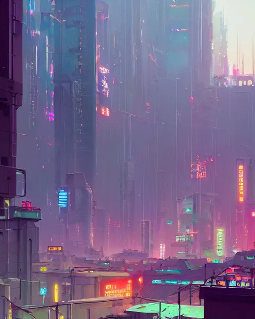 Image similar to painting of cyberpunk kyiv, detailed, by simon stalenhag, cory loftis, james gilleard, atey ghailan, makoto shinkai, goro fujita, studio ghibli, rim light, exquisite lighting, clear focus, very coherent, plain background, soft painting