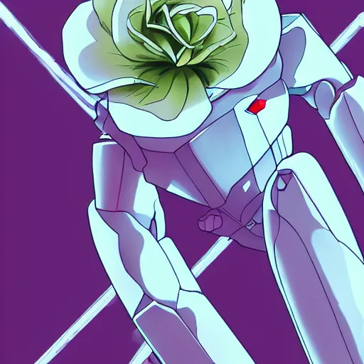 Prompt: white rose from mr robot, in the style of hideki anno, inspired by evangelion, photorealistic, epic, super technical, cinematic still