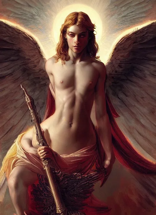 Image similar to digital _ painting _ of _ biblical angel _ by _ filipe _ pagliuso _ and _ justin _ gerard _ symmetric _ fantasy _ highly _ detailed _ realistic _ intricate _ port