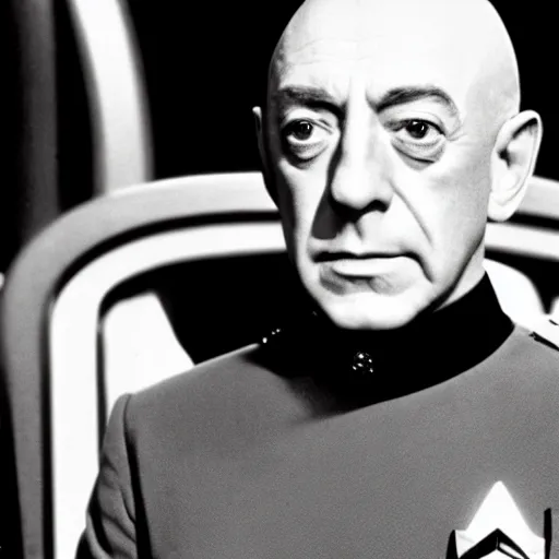 Image similar to alec guinness as captain jean luc picard, photo