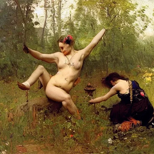 Image similar to freaky ilya repin by shishkin