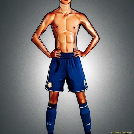 Image similar to a realistic detailed photo of a guy who is an attractive humanoid who is half robot and half humanoid, who is a male android, soccer player martin ødegaard, shiny skin, posing like a statue, blank stare, in a living room, on display, showing off his muscles