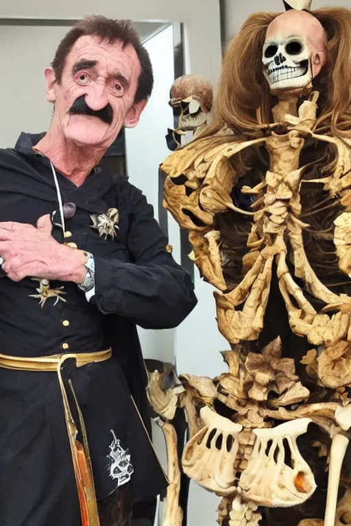 Image similar to Barry Chuckle, emperor of skeletons