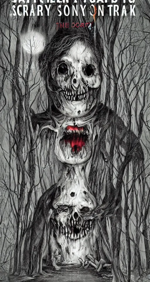 Image similar to book cover of scary stories to tell in the dark paperback novel