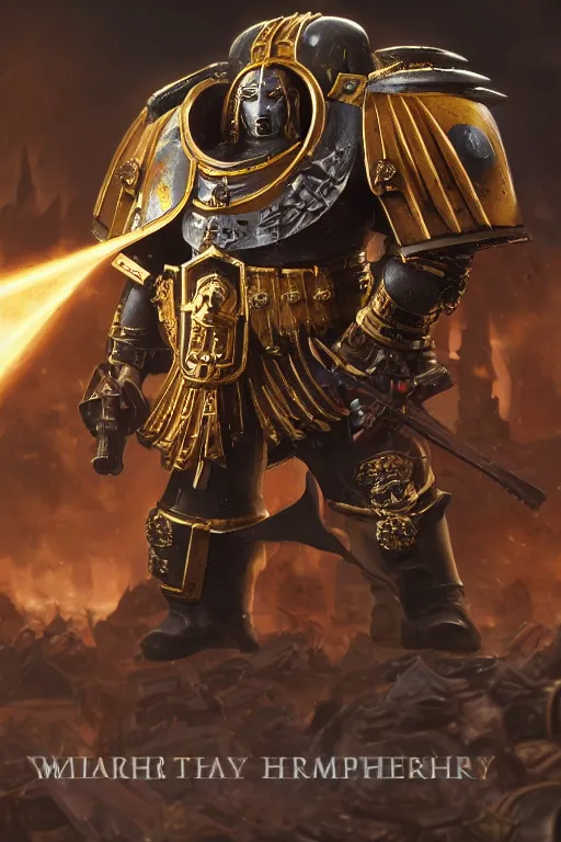 Image similar to warhammer 4 0 k horus heresy fanart - the primarchs emperor by johannes helgeson animated with vfx concept artist & illustrator global illumination ray tracing hdr fanart arstation zbrush central hardmesh 8 k octane renderer