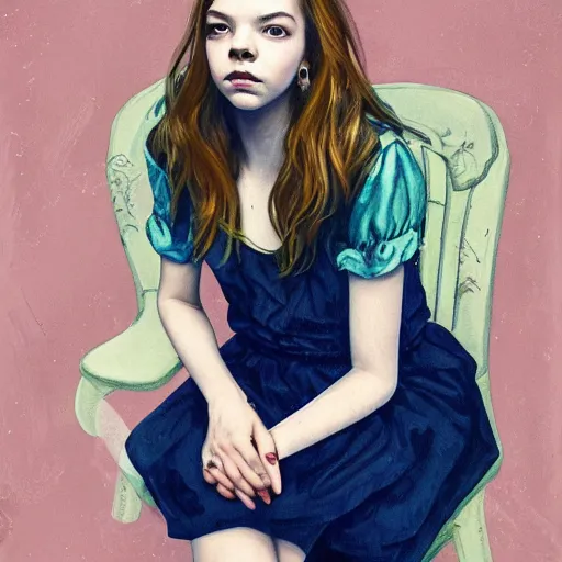 Image similar to anya taylor - joy portrait in detail by james jean,