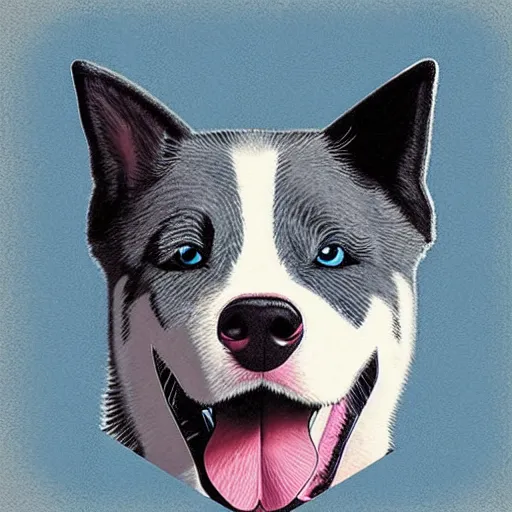 Image similar to Blue Australian Cattle dog as a Marvel Superhero by Ludo Studio