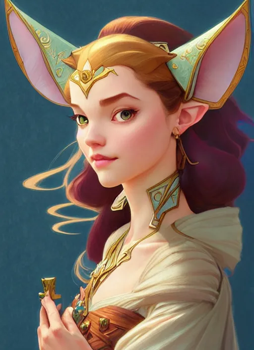 Prompt: portrait of disney zelda, intricate, elegant, highly detailed, my rendition, digital painting, artstation, concept art, smooth, sharp focus, illustration, art by artgerm and greg rutkowski and alphonse mucha and uang guangjian and gil elvgren and sachin teng, symmetry!!