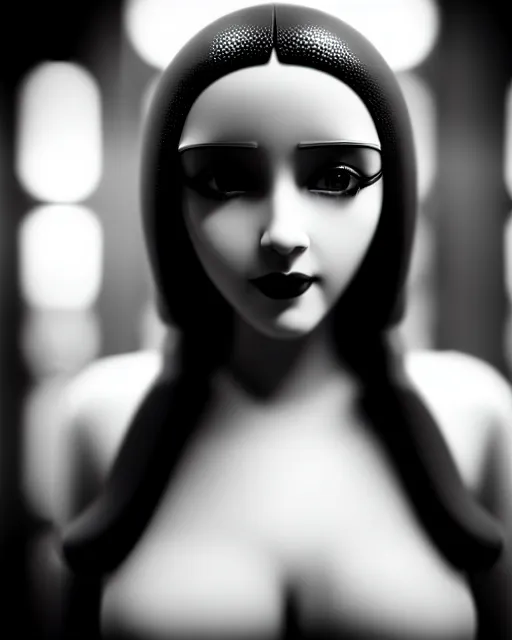 Image similar to black and white dreamy young beautiful female artificial intelligence, metropolis, cinematic, rim light, bokeh, photo - realistic, elegant, high detail, 8 k, masterpiece, photo taken in 1 9 3 0