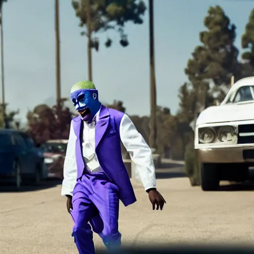 Image similar to a still of tyler the creator in joker