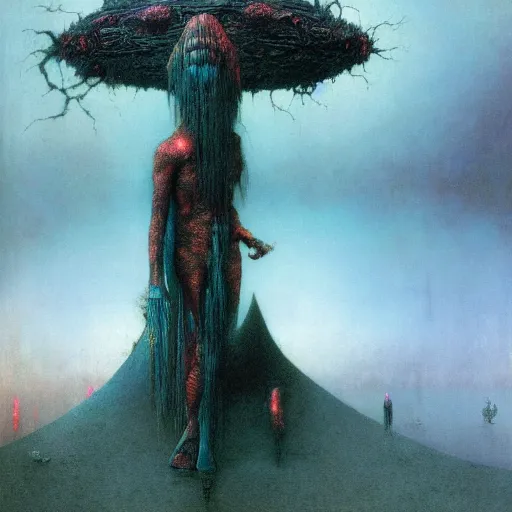 Image similar to war wonderland by lisa frank and beksinski and wayne barlowe, exquisite detail, post processing, masterpiece, cinematic, sharp focus, deep colors