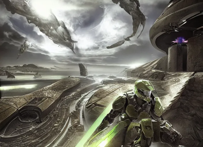 Prompt: halo 2 coagulation render by blur studios. winner.